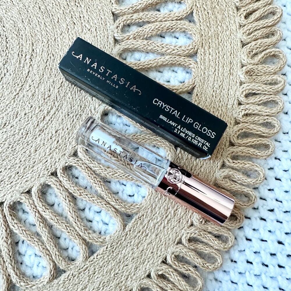 Anastasia New Open Box Clear Crystal Lip Gloss Travel Mini 3.1 ml